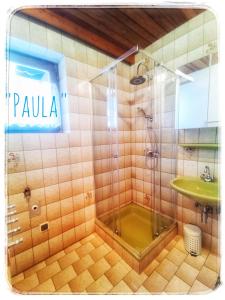 Koupelna v ubytování Haus Grubbach