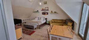 Posezení v ubytování Vánkoska Apartman Tihany