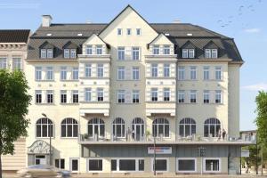 an architectural rendering of a large building at Goethe Palais Suite Zauberlehrling 4P l Lift l Parkplatz in Aue