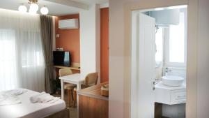 Koupelna v ubytování Hotel Luris