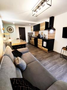 Kuchyň nebo kuchyňský kout v ubytování loft industriel L'Idaho