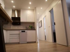 Kuchnia lub aneks kuchenny w obiekcie NEW Alexandra apartment, 2 min 40 sec from beach