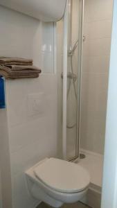 Ένα μπάνιο στο STUDIO LIMBO CHAMONIX HYPER CENTRE Vue imprenable sur le Mont-blanc