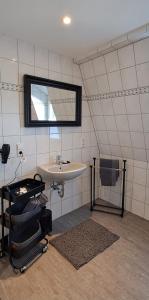 a bathroom with a sink and a mirror at 4ty-Veitsrodt in Veitsrodt