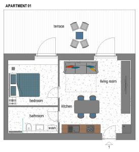 plan piętra domu w obiekcie NEW G&P Villa - Free Parking w Lublanie
