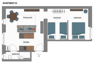 a floor plan of a house with at NEW G&P Villa - Free Parking in Ljubljana