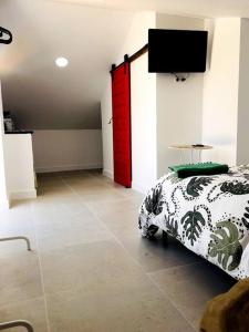 Postel nebo postele na pokoji v ubytování El puente de lata 2