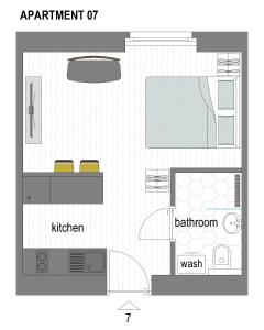 a floor plan of a bathroom with a bath room at NEW G&P Villa - Free Parking in Ljubljana