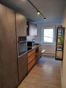 Kuchyň nebo kuchyňský kout v ubytování Ferienwohnung Oberhof