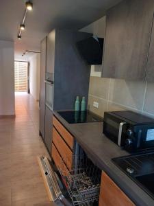 Kuchyň nebo kuchyňský kout v ubytování Ferienwohnung Oberhof
