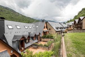 an aerial view of a house with windows at Casa Artiga de Lin by SeaMount Rentals in Las Bordas