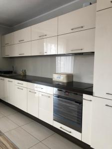 Kuchyň nebo kuchyňský kout v ubytování Mieszkanie u Anety na Krótkiej