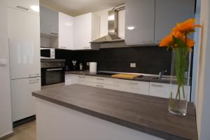 Kuchyňa alebo kuchynka v ubytovaní Arena apartment with 3 bedrooms in the city center