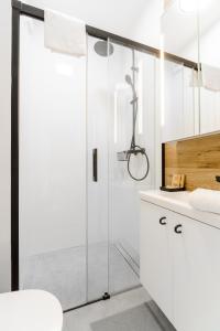 A bathroom at City Break P&O Apartments Olbrachta - Wola