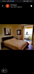 a bedroom with a large bed in a room at Efi Apartment in Paralio Astros