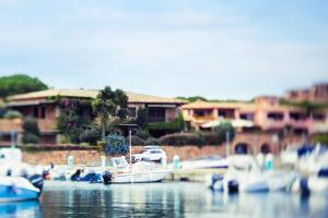 a group of boats docked in a marina at Due Lune Puntaldia Resort & Golf in San Teodoro