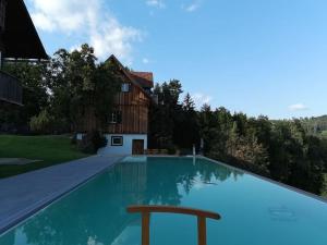 Bassein majutusasutuses Chalet-Südsteiermark - traumhafte Aussicht, Infinity Pool, Privatsphäre, Klima und de-luxe Ausstattung või selle lähedal