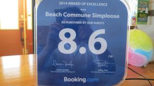 Un certificado, premio, cartel u otro documento en Beach Commune Simploose (Adult Only)