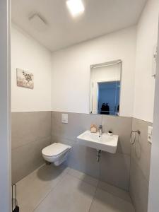 ห้องน้ำของ Wohnung im Ortskern von Weseke