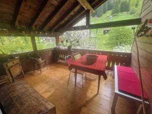 Posezení v ubytování Ferienhaus in Graubünden