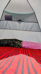 Voodi või voodid majutusasutuse Brown bear camping gurez toas