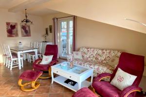 Et opholdsområde på Strandwohnungen Sellin - WG07 mit 2 Balkonen