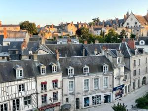 a group of buildings with a city in the background at Spacieux appartement à Blois avec Wifi gratuit in Blois