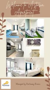 un collage de photos d'une chambre pour un appartement dans l'établissement Astoria Apartment - Pet Friendly, à Braşov