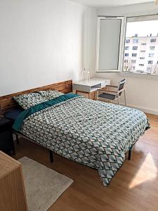 Cama o camas de una habitación en Appartement 3 Chambres - 78m2 - Lumineux