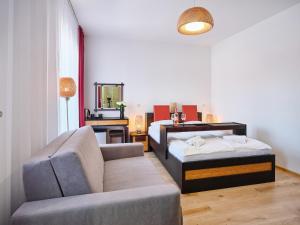 Postel nebo postele na pokoji v ubytování Villa Łeba Pokoje & Apartamenty