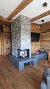 Posezení v ubytování Wildererhütte Chalet Helmut