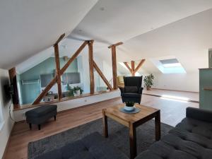 Ruang duduk di Ferienwohnung Dörrebach im Soonwald bei Bingen