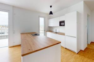 Η κουζίνα ή μικρή κουζίνα στο Penthouse Albterrassen mit toller Ausstattung! +26 φωτογραφίες