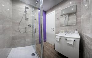 a bathroom with a shower and a sink at Apartment 4 You in Split in Split +37 photos