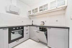 Kuchyňa alebo kuchynka v ubytovaní Central SouthStar Apartments - Gwiaździsta - FREE PARKING by Noclegi Renters