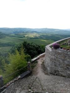 a view from the top of a stone wall at Rooms Serafin-Lavanda in Motovun