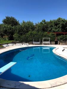 une grande piscine d'eau bleue dans l'établissement A Casa da Celeste, à Fagilde
