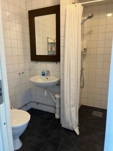 Koupelna v ubytování Björnlokan B&B