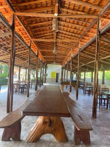 Chalé Temporada Porto dos Lençóis - Lençóis Maranhenses餐厅或其他用餐的地方
