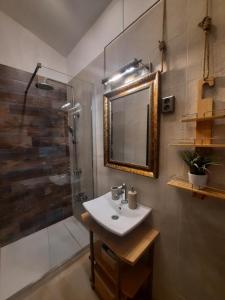 Koupelna v ubytování Slim apartman i sobe