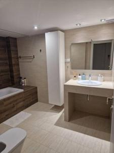 Kylpyhuone majoituspaikassa Magnifique Duplex vue mer
