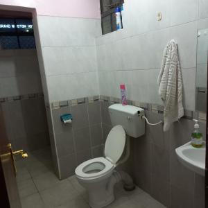a bathroom with a toilet and a sink at Nakuru Lovely 2bedroom Master ensuite in Nakuru