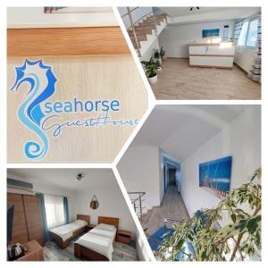 un collage di tre foto di una casa di SeaHorse GuestHouse a Năvodari