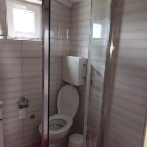 Koupelna v ubytování Apartmani sa pogledom na Dunav - Akademik