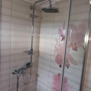 Koupelna v ubytování Apartmani sa pogledom na Dunav - Akademik