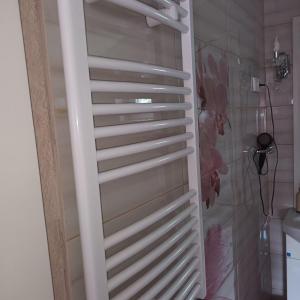 Koupelna v ubytování Apartmani sa pogledom na Dunav - Akademik