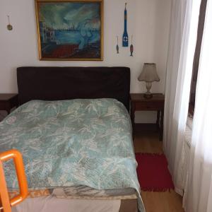 Postel nebo postele na pokoji v ubytování Apartmani sa pogledom na Dunav - Akademik