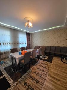 Зона вітальні в A beautiful villa with a swimming pool in the gebele