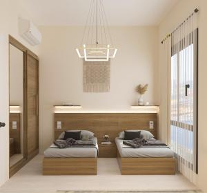 A bed or beds in a room at Villa for you on your own in Makadi Heights, Hurghada, Read Sea, Egypt