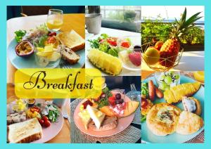 un collage de fotos de diferentes tipos de alimentos en hotel MOANA - Vacation STAY 76518v, en Oshima